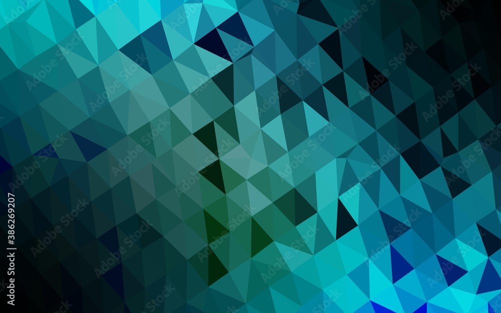 Obraz premium Light Blue, Green vector abstract mosaic backdrop.