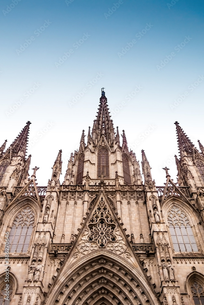 Facade of Catedral Basilica of Barcelona