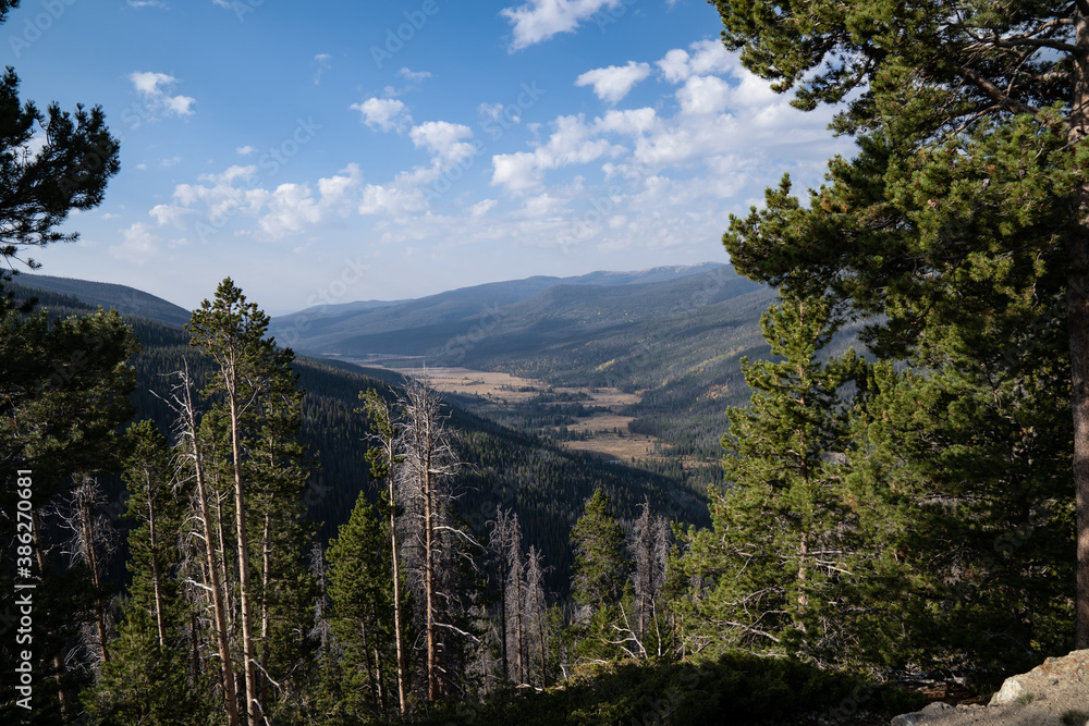Mountain scenery in Rocky Mountain National Park Colorado