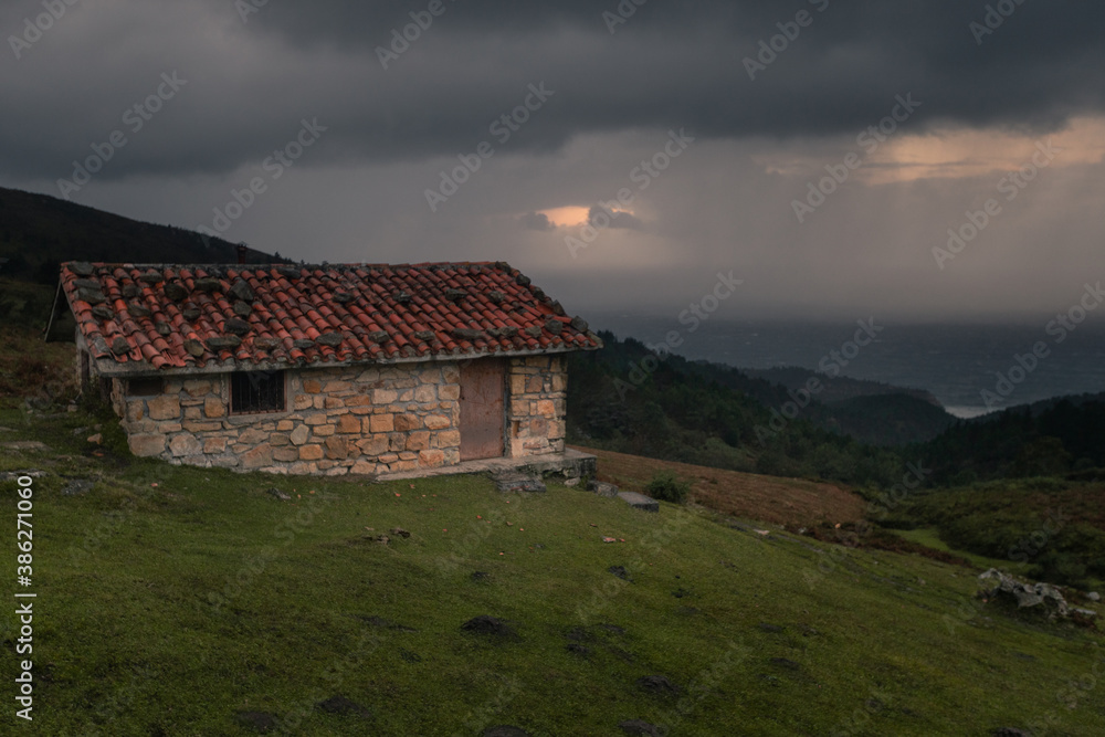 Jaizkibel mountain at to the basque coast next to the Atlantic ocean.
Jaizkibel mountain at to the basque coast next to the Atlantic ocean.