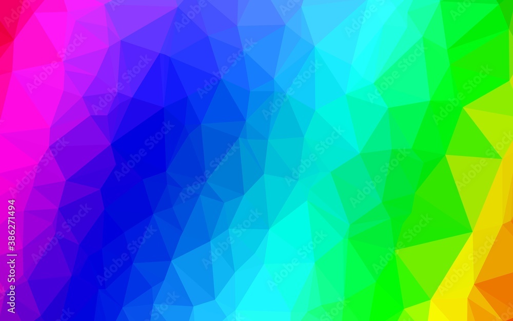 Light Multicolor, Rainbow vector abstract mosaic backdrop.