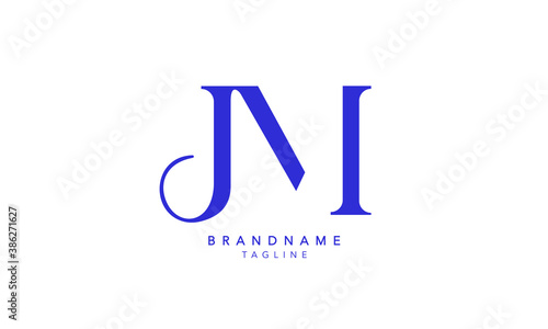 
Alphabet letters Initials Monogram logo JM, MJ, J and M
