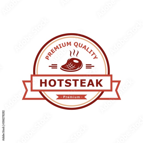 Meat Steak abstract Vector Logo Design Template