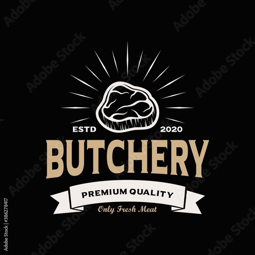 Meat Steak abstract Vector Logo Design Template