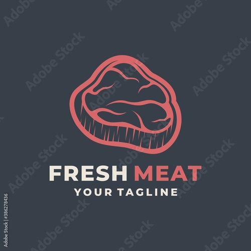Meat Steak abstract Vector Logo Design Template