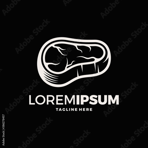 Meat Steak abstract Vector Logo Design Template