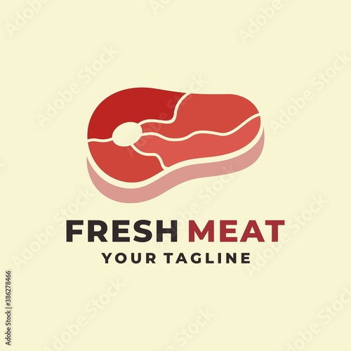 Meat Steak abstract Vector Logo Design Template