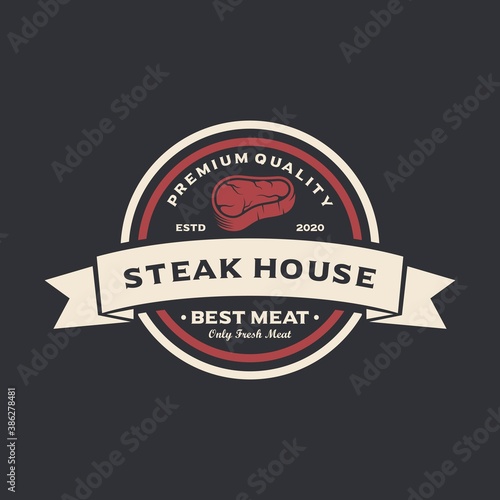 Meat Steak abstract Vector Logo Design Template