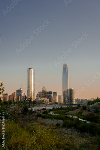 Wallpaper Mural Vertical View of the financial center of Santiago de Chile Torontodigital.ca