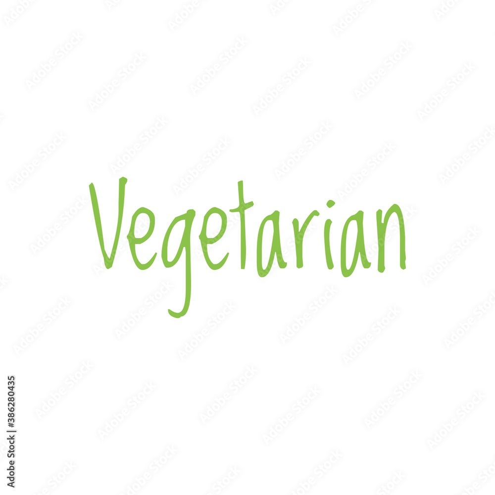 Green food word quote lettering illustration Green food word quote lettering illustration
