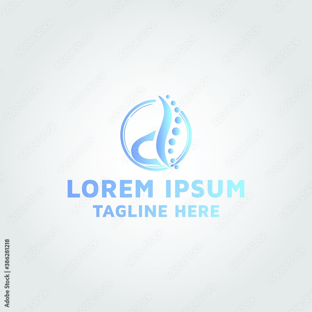 Letter D image, physiotherapy vector logo design idea and inspiration Letter D image, physiotherapy vector logo design idea and inspiration
