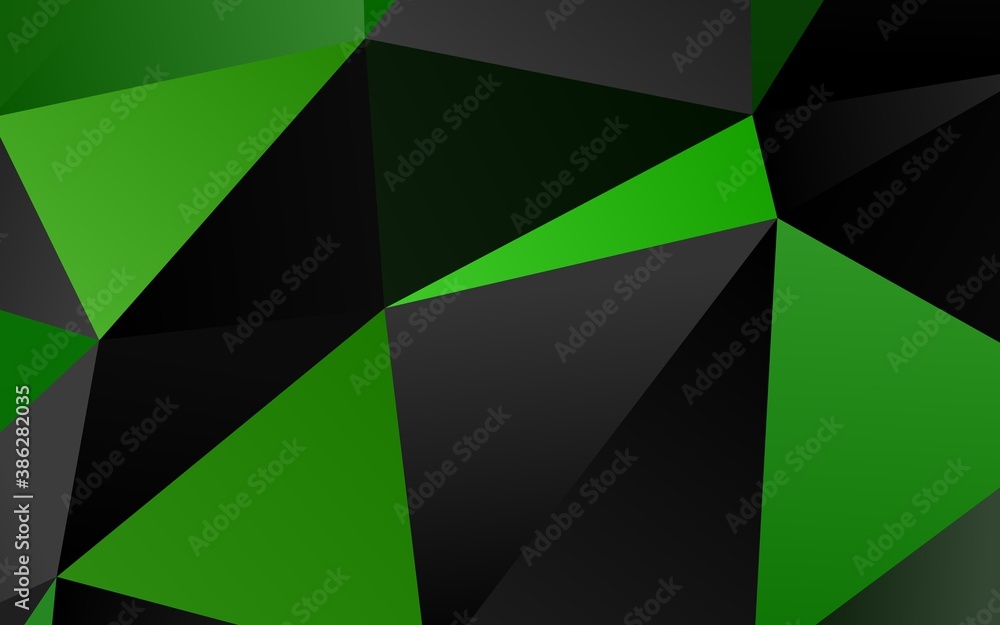 Light Green vector abstract polygonal cover. Light Green vector abstract polygonal cover.