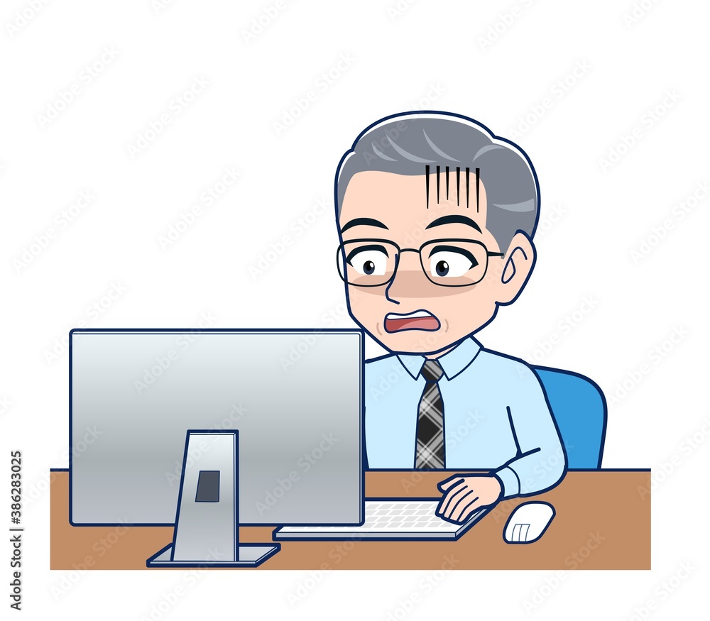Office worker gentleman in a blue shirt Office worker gentleman in a blue shirt