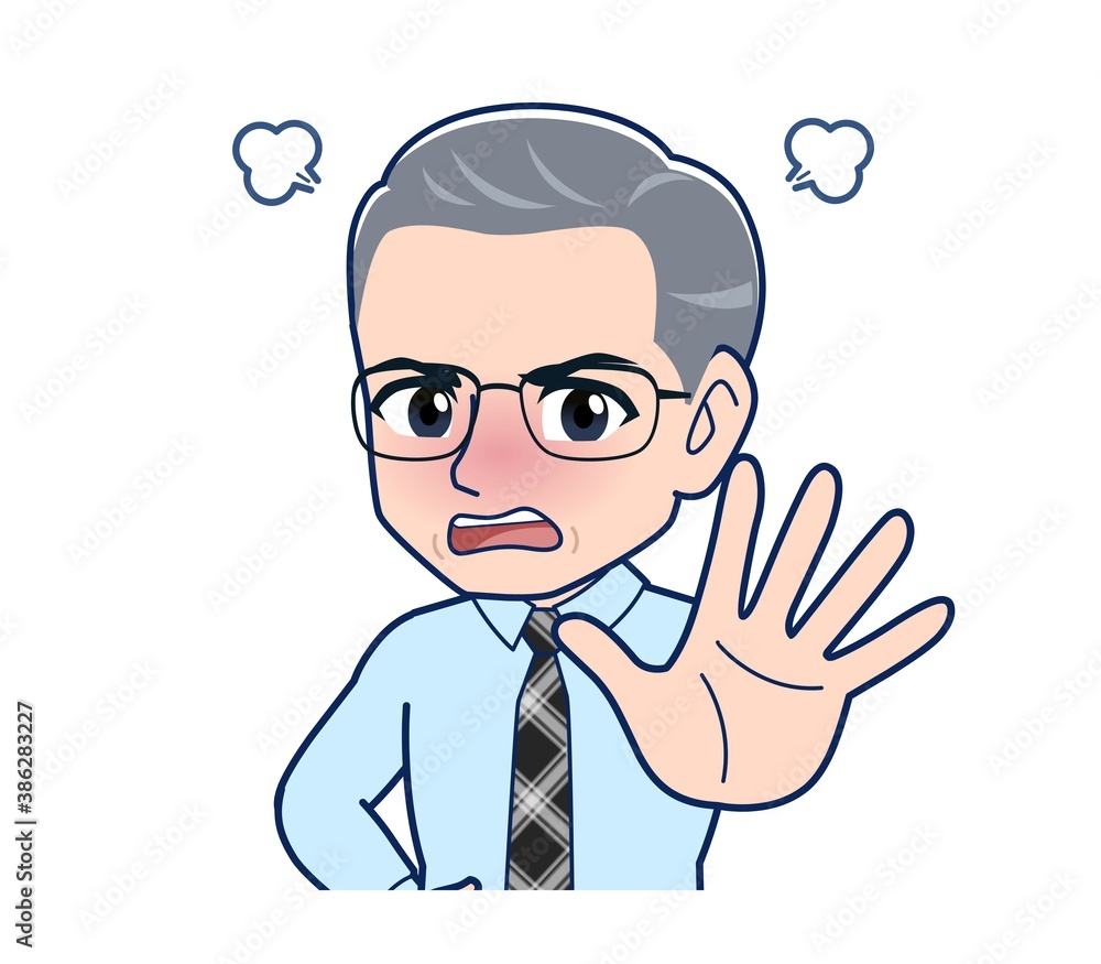 Office worker gentleman in a blue shirt Office worker gentleman in a blue shirt