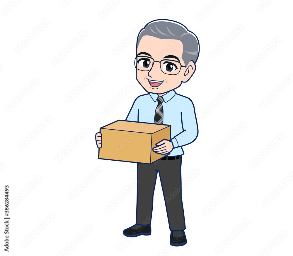 Office worker gentleman in a blue shirt Office worker gentleman in a blue shirt