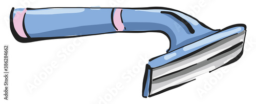 Blue razor, illustration, vector on white background.
