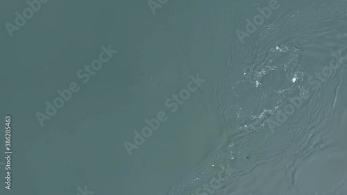 Tidal Ocean Water at Naruto, Japan. Top Down Aerial photo