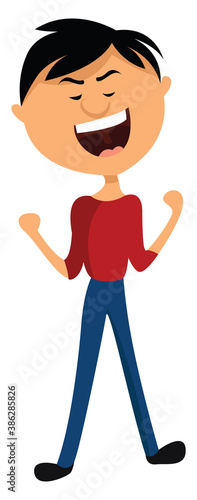 The villain, illustration, vector on white background.