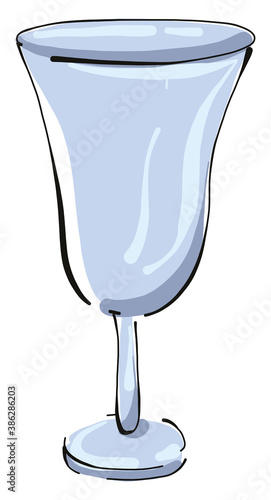 Fancy vodka cup, illustration, vector on white background.