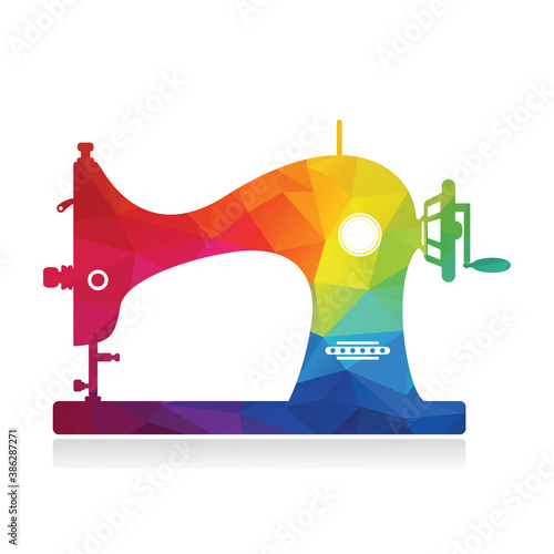 Vintage sewing machine icon. Simple illustration of manual stitching machine icon for web design isolated on white background.	