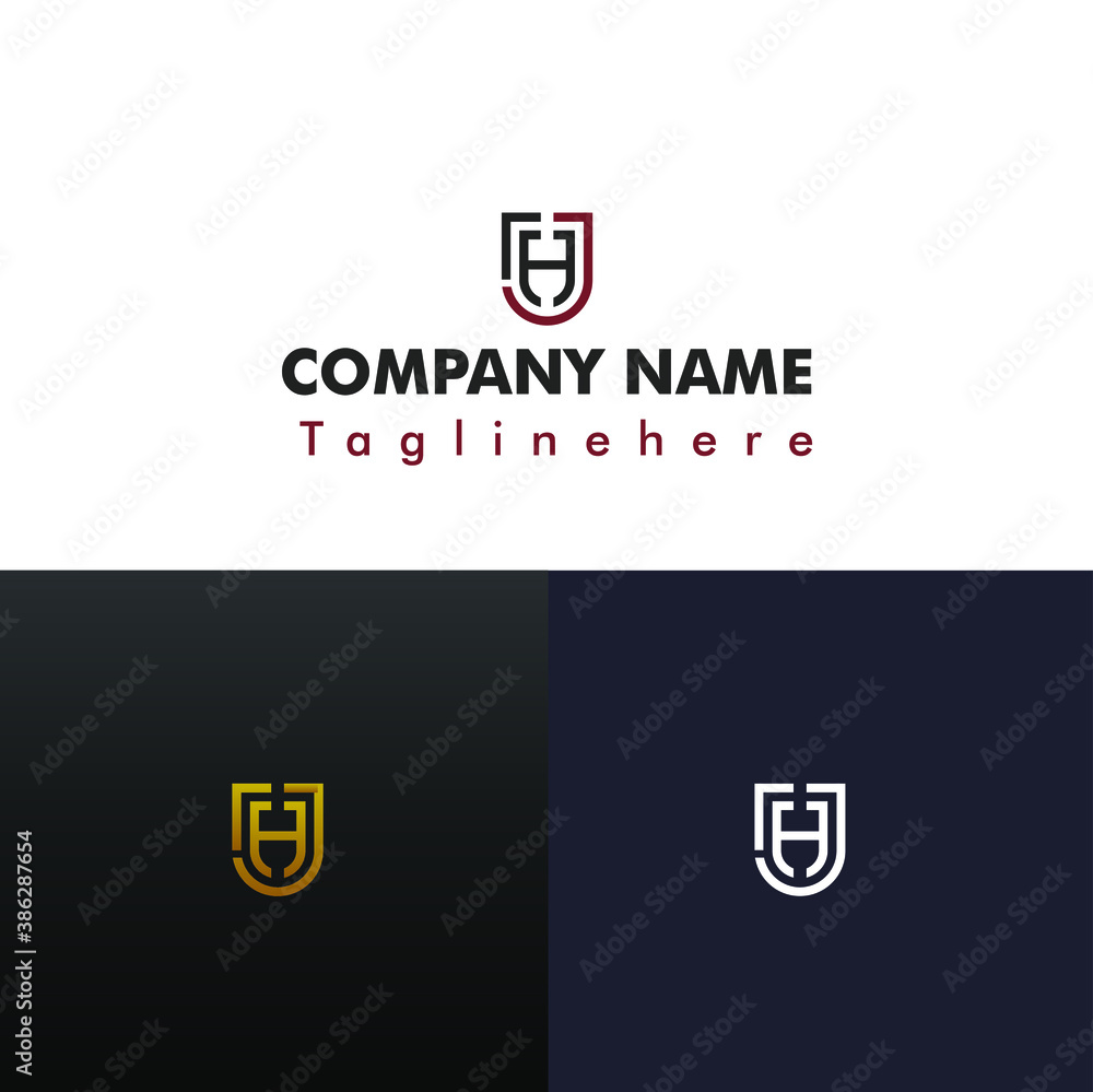Fototapeta premium The simple and elegant RHJ logo font suits your business perfectly and uses the latest Adobe eps illustrations. 