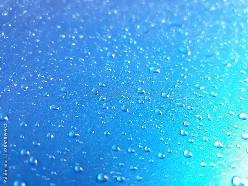 Fototapeta premium Abstract water drop texture image for optional focus rainy season concept background.