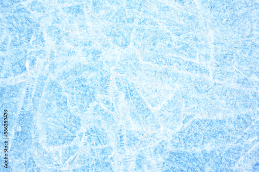 Fototapeta premium Blue background of Ice texture