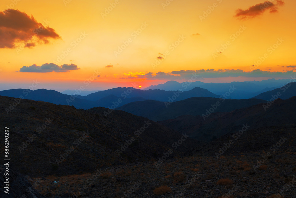 mountain sunset