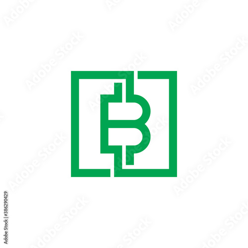 Modern vector graphic of letter B, Bitcoin logo, Perfect for business, Financial, etc.