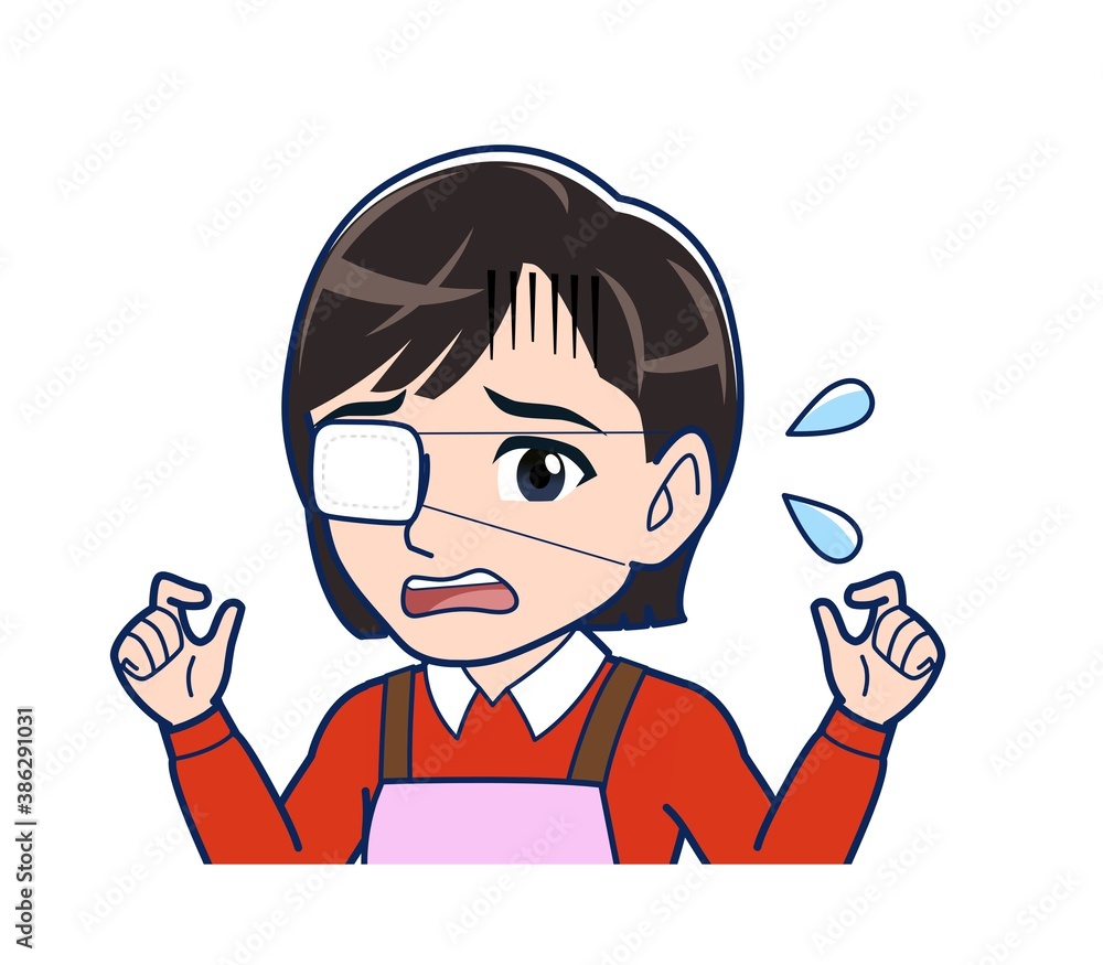 Beautiful woman in a pink apron