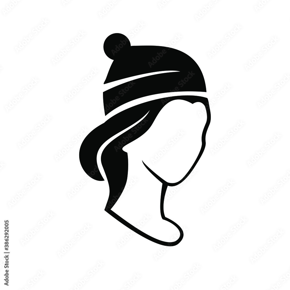 simple woman wearing a Christmas hat vector illustration design isolated white background simple woman wearing a Christmas hat vector illustration design isolated white background