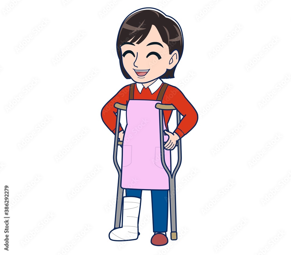 Beautiful woman in a pink apron Beautiful woman in a pink apron