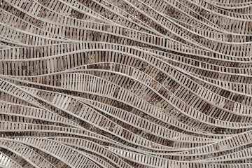 nature background of brown handicraft weave texture bamboo surface
