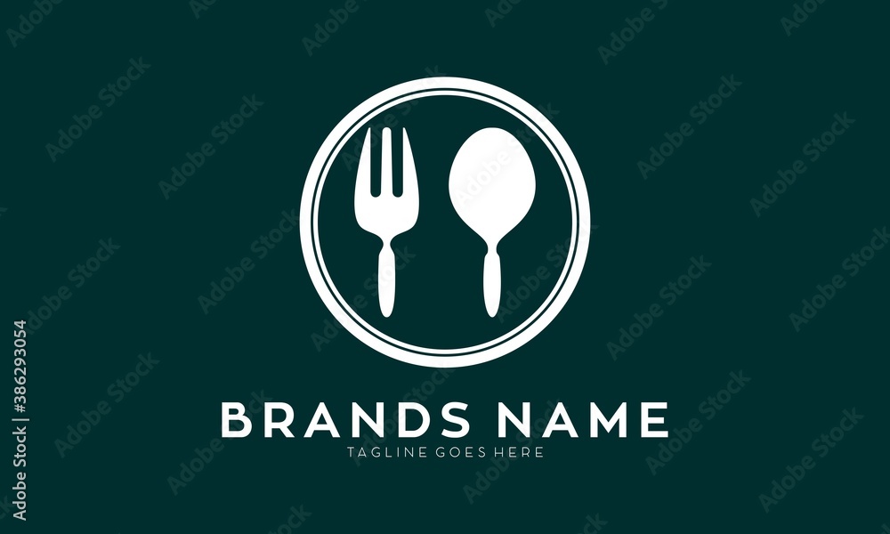Spoon and fork illustration vector design Spoon and fork illustration vector design