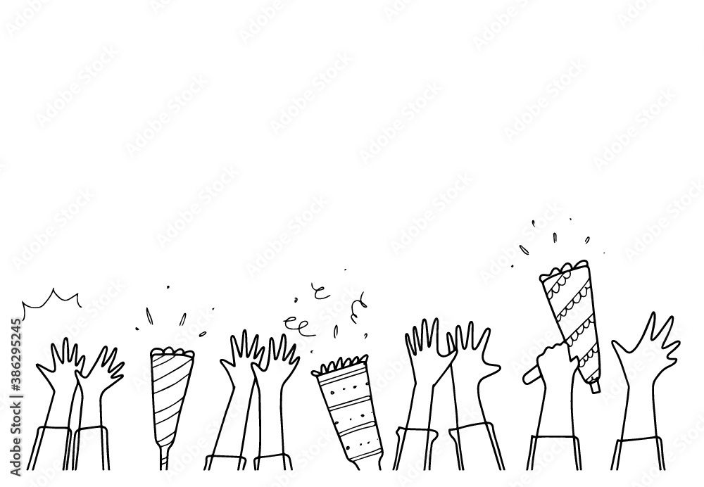 Obraz premium applause hand drawn