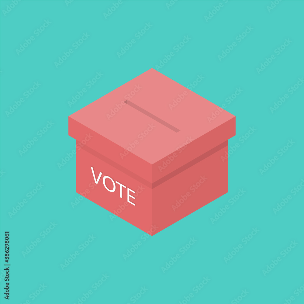Obraz premium Ballot box isometric icon. Vector illustration