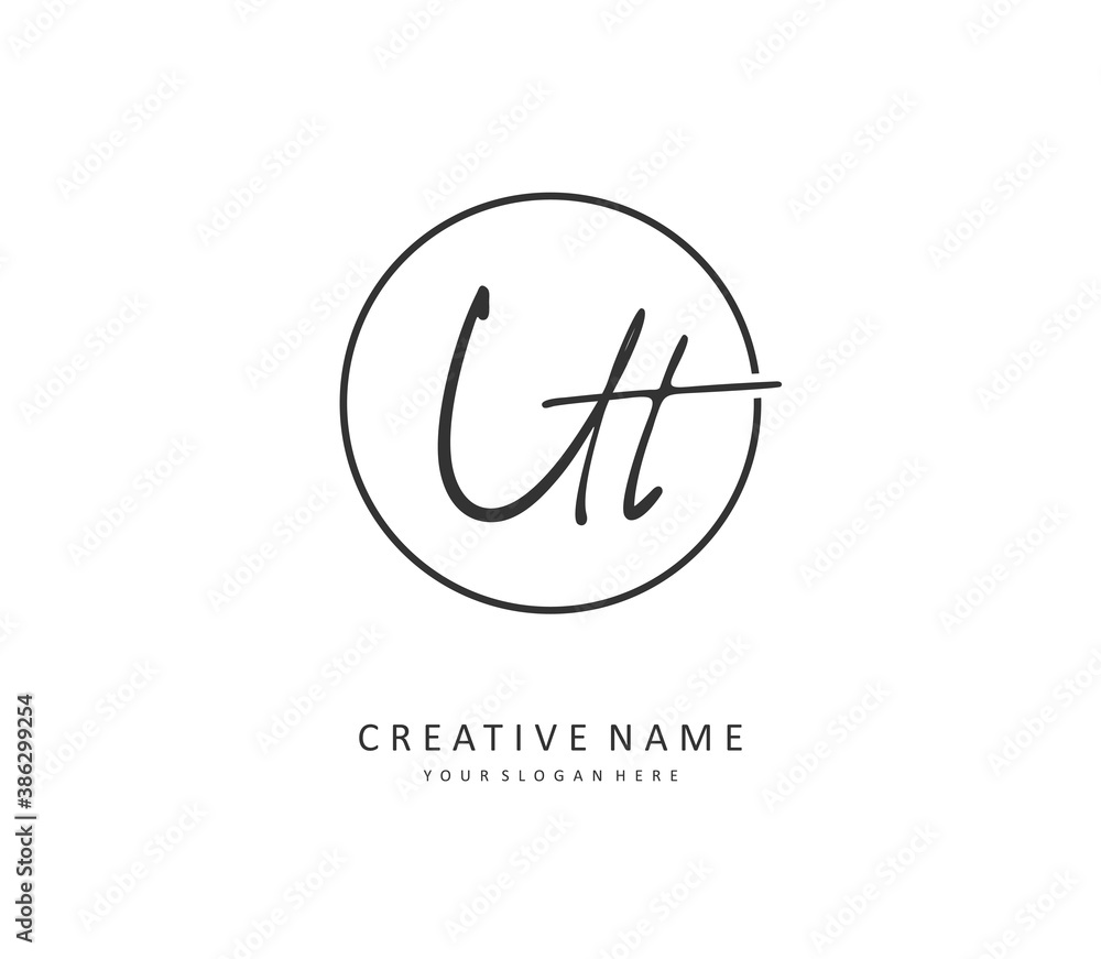U T UT Initial letter handwriting and signature logo. A concept handwriting initial logo with template element. U T UT Initial letter handwriting and signature logo. A concept handwriting initial logo with template element.