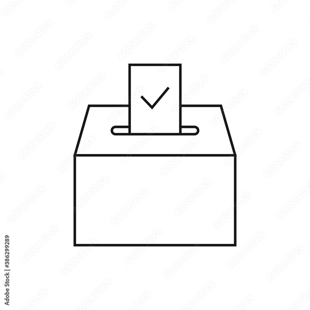 Election box icon design isolated on white background Election box icon design isolated on white background