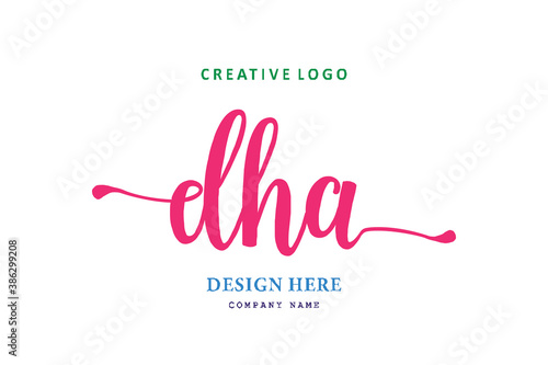 simple DHA typeface logo is easy to understand, simple and authoritative