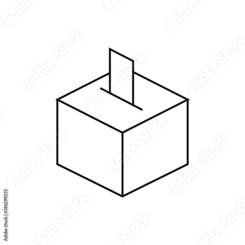 Election box icon design isolated on white background