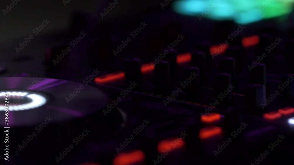DJ Deck With Lights (Close Up Shot) DJ Deck With Lights (Close Up Shot)