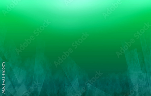 Green watercolor background texture, abstract gradient painted white clouds with dark green border grunge