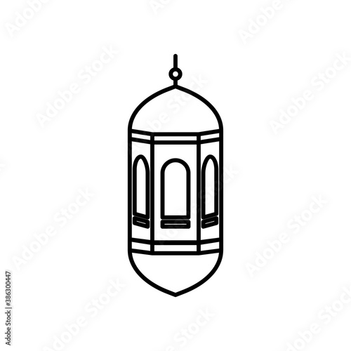 Lantern line symbol. prophet's birthday to fall on October. Design template vector photo