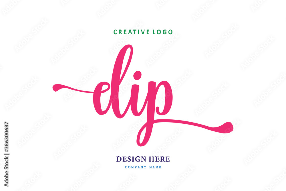 simple DIP lettering logo is easy to understand, simple and authoritative simple DIP lettering logo is easy to understand, simple and authoritative