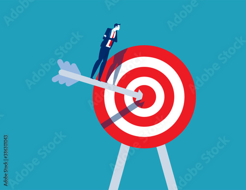 The Business target success. Achievement business concept