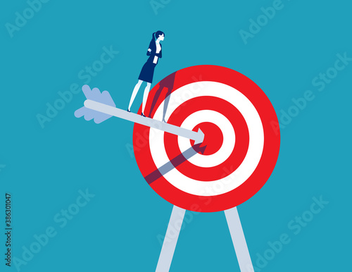 The Business target success. Achievement business concept photo