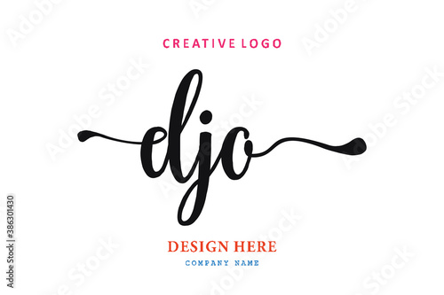 simple DJO lettering logo is easy to understand, simple and authoritative