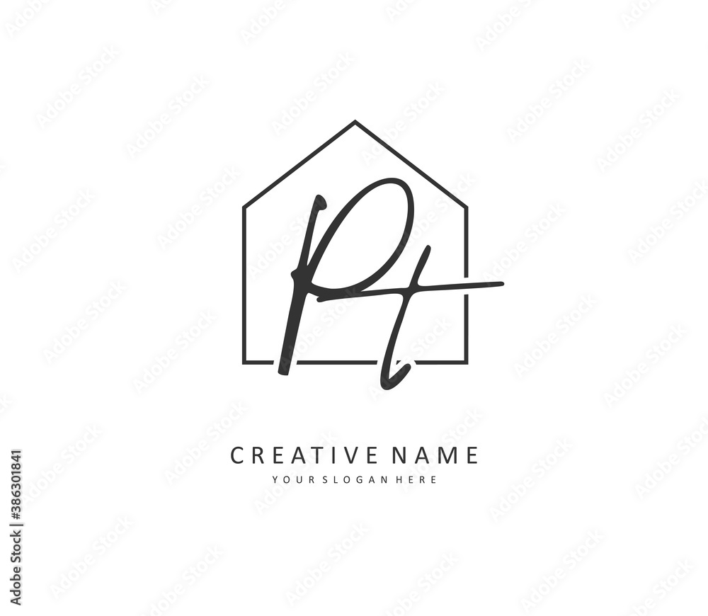 P T PT Initial letter handwriting and signature logo. A concept handwriting initial logo with template element. P T PT Initial letter handwriting and signature logo. A concept handwriting initial logo with template element.