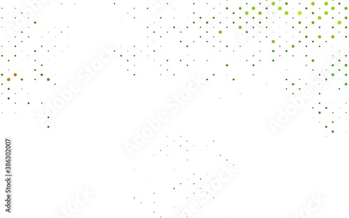 Light Green vector backdrop with dots.