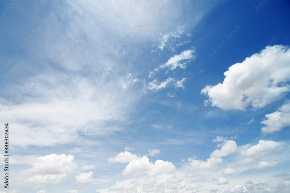 blue sky clouds background